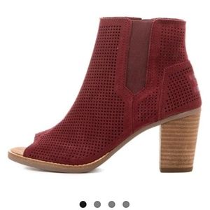 TOMS Majorca Peep Toe Ankle Boots